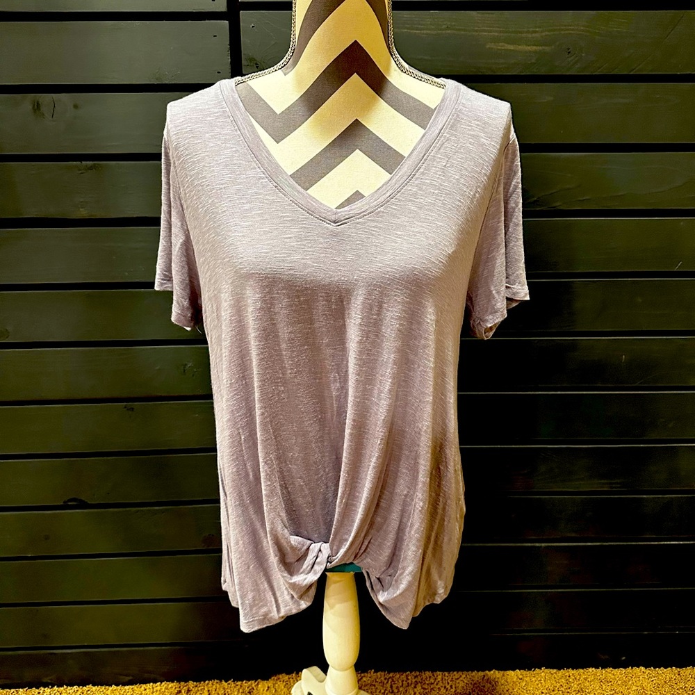 Lovely Large grey twist front top from Double Zero